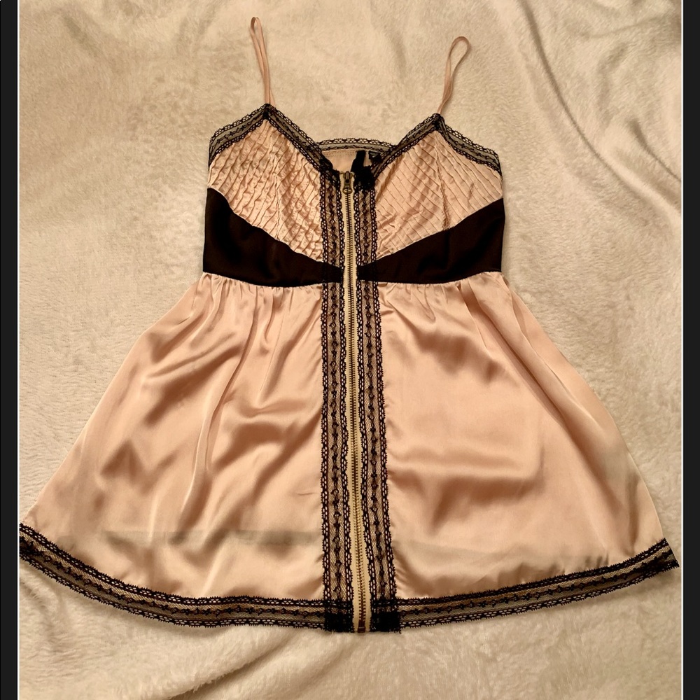 Bellatrix Lace Detail Zipper Front Camisole